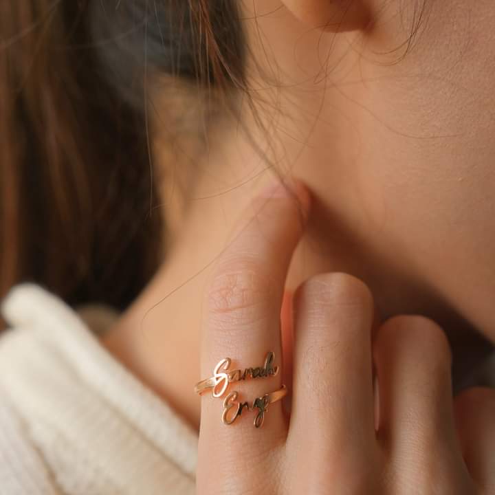 Custom Name Engraved Ring Shop360