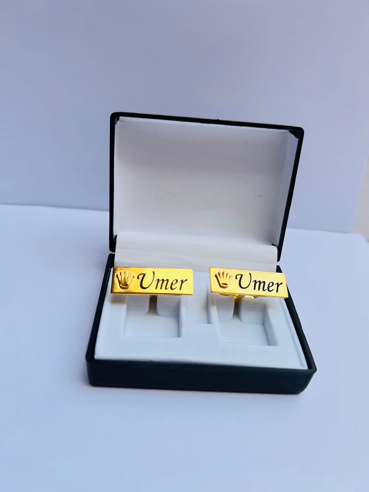 Crown Cufflinks Stud Buttons With Name Engraving Shop360