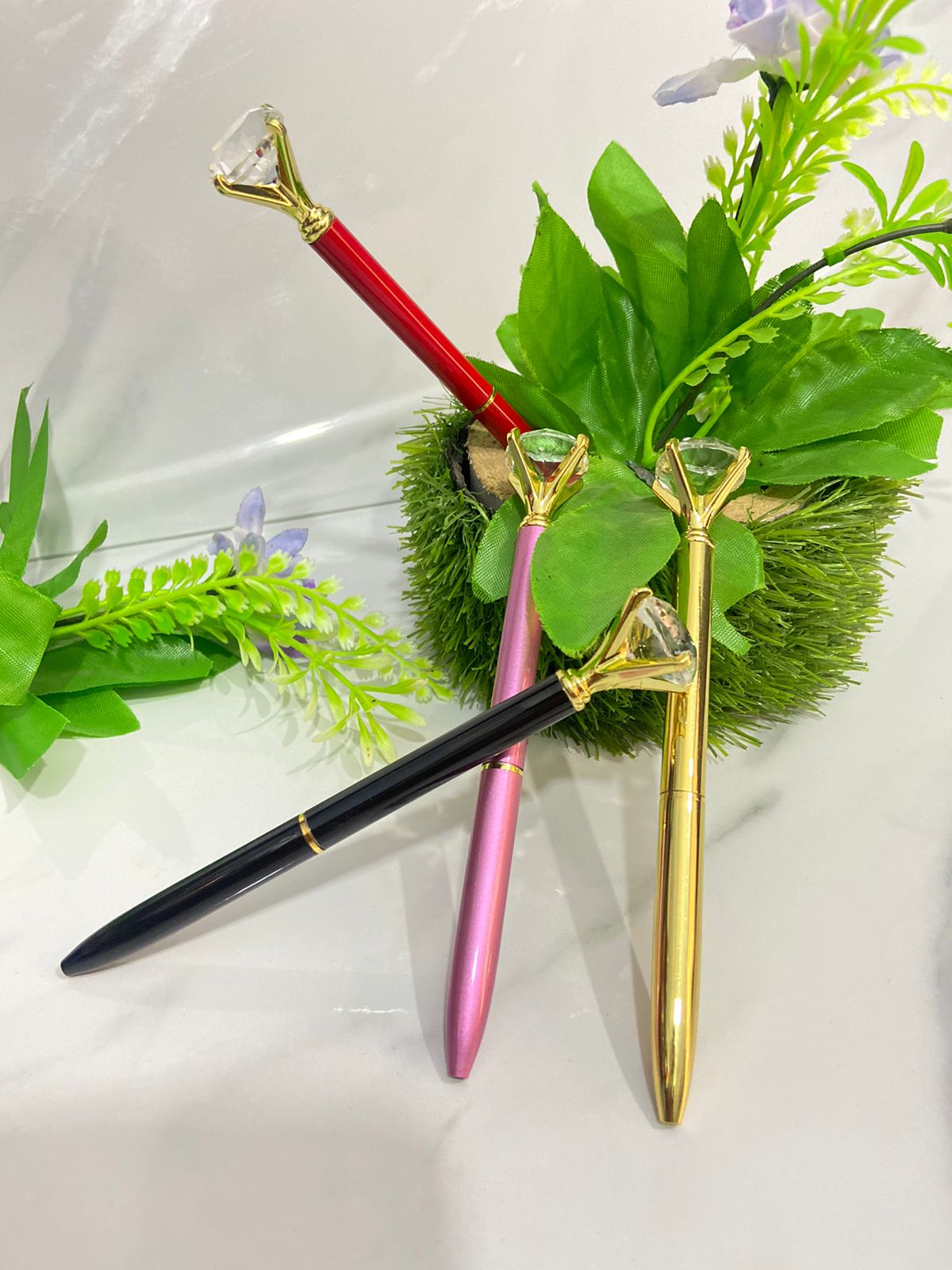 Diamond Shape Gem Pen with Custom Name Engraving - Stylish Writing Instrument Shop360