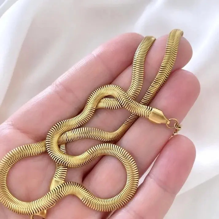 Snake Chain - Stainless Steel Chain for Boys & Girls - Unisex Chain - Golden & Silver Chain Shop360