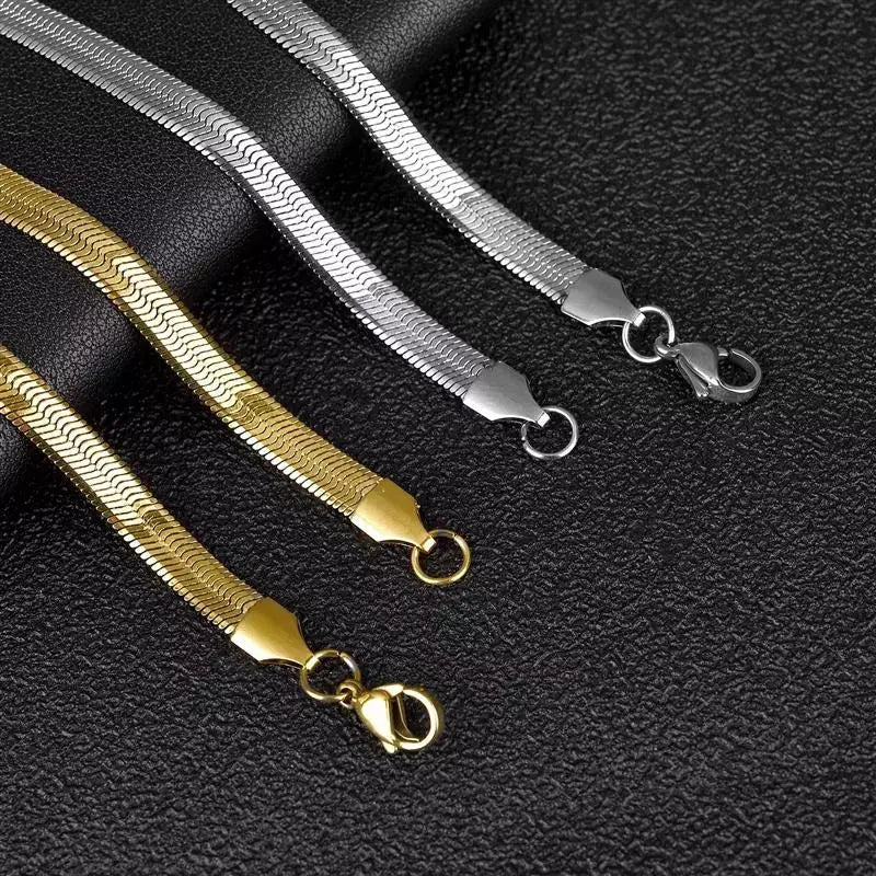 Snake Chain - Stainless Steel Chain for Boys & Girls - Unisex Chain - Golden & Silver Chain Shop360