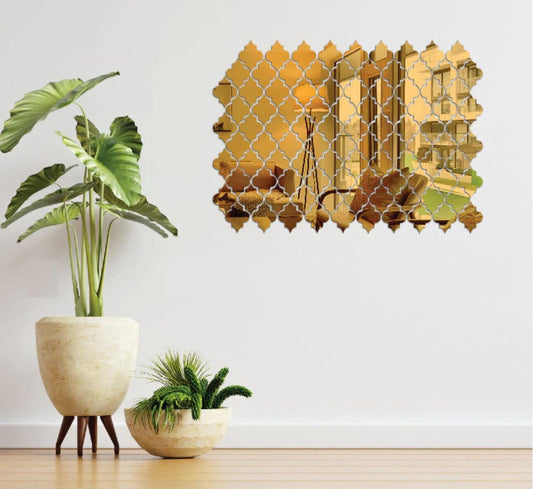 Clover Shaped Acrylic Mirror Wall Sticker