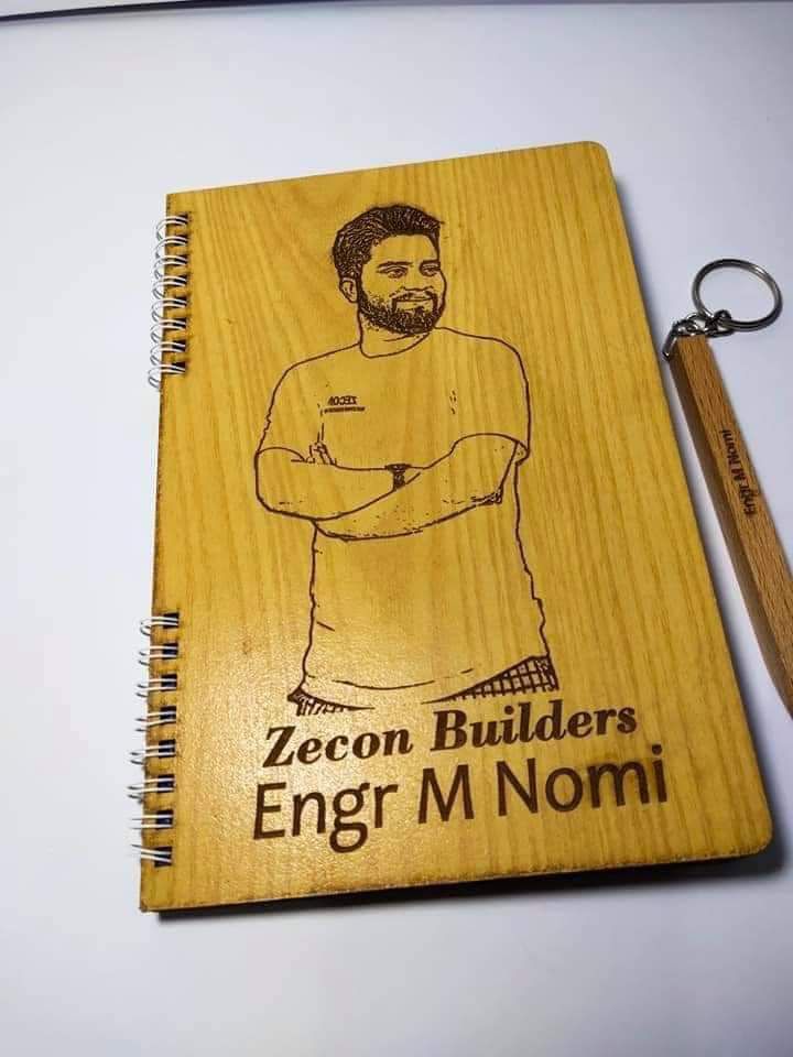 Wooden Diary With Name & Pictures Engraved Shop360