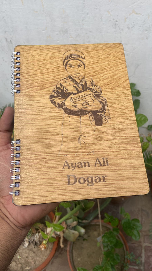 Wooden Diary With Name & Pictures Engraved Shop360