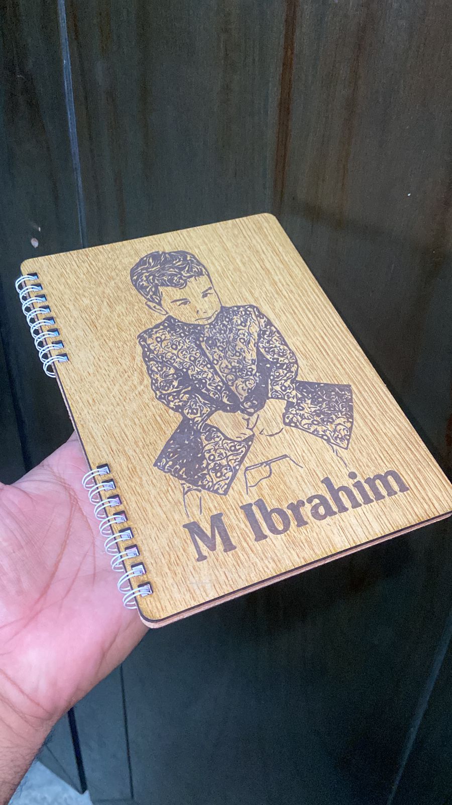 Wooden Diary With Name & Pictures Engraved Shop360