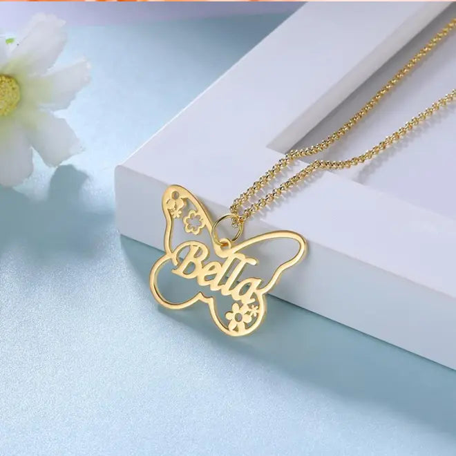 Custom Name Butterfly Locket SHOP360