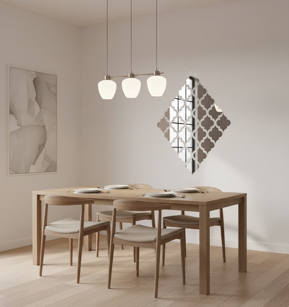 Clover Shaped Acrylic Mirror Wall Sticker