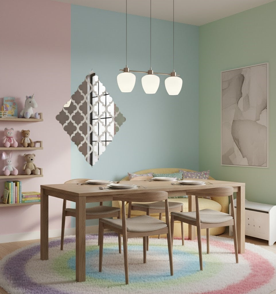 Clover Shaped Acrylic Mirror Wall Sticker