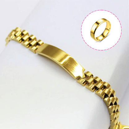Premium Name Bracelet + FREE Ring