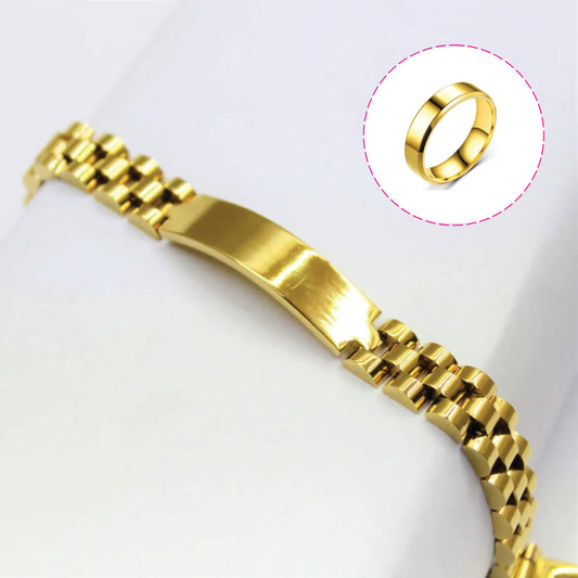 Premium Name Bracelet + FREE Ring