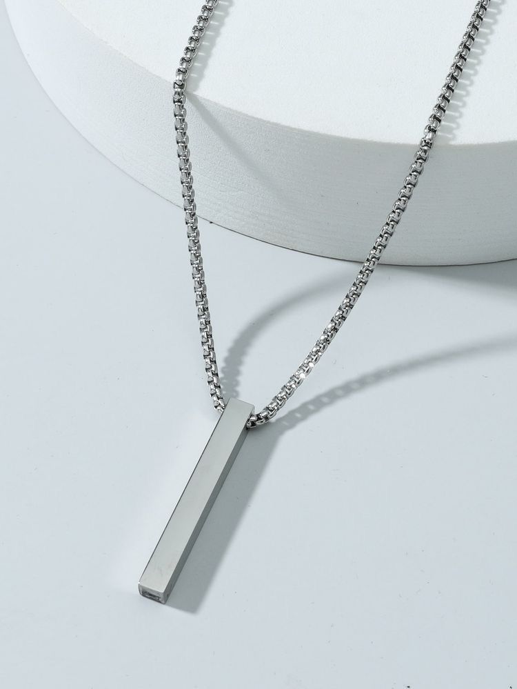 Unisex 4D Bar Locket Name Engraving Shop360