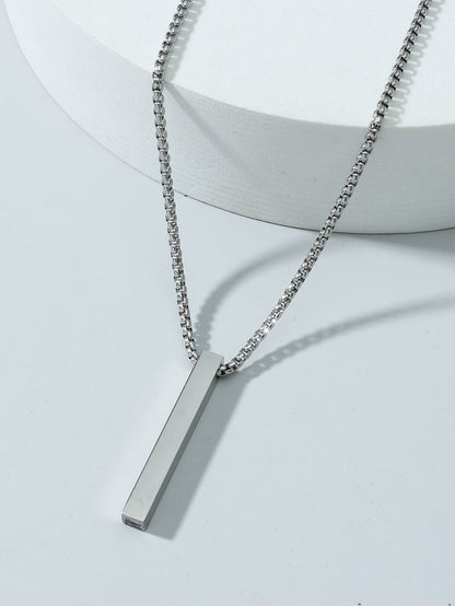 Unisex 4D Bar Locket Name Engraving Shop360