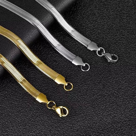Snake Chain - Stainless Steel Chain for Boys & Girls - Unisex Chain - Golden & Silver Chain Shop360