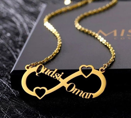 Infinity Shape Double Name Locket Shop360