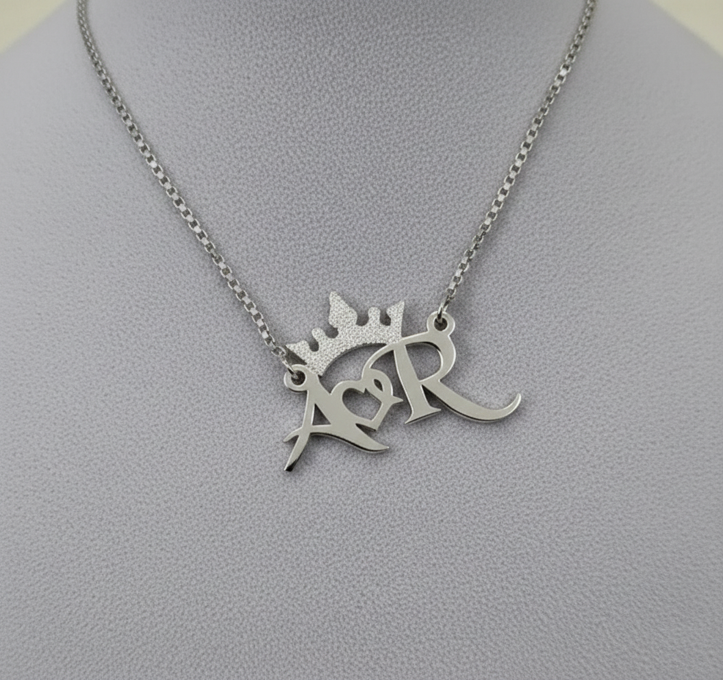 Crown Initial Necklace