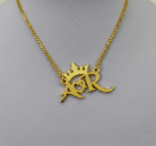 Crown Initial Necklace